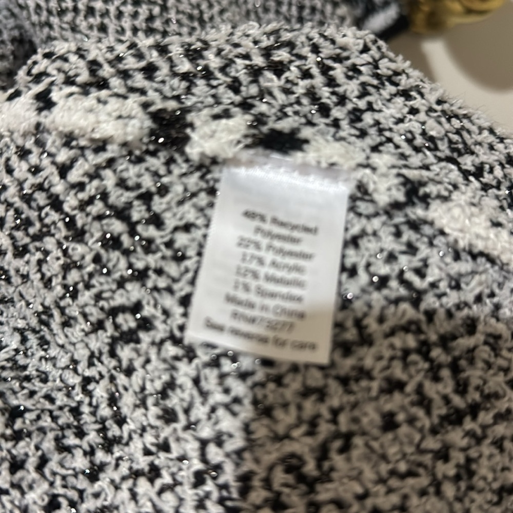 Nine West long Cardigan Black and white XL - Picture 4 of 6